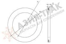 Уплотнительное кольцо Белое BROF 55-60-1.25 Уплотнительное кольцо Белое BROF 55-60-1.25