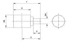 Поддерживающий каток на Hitachi EX55UR.3