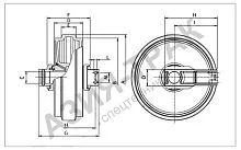 Колесо направляющее (ленивец) Hitachi EX55URG