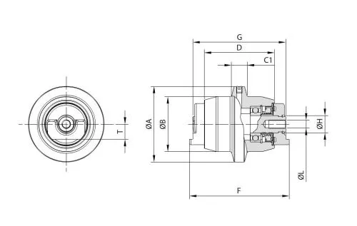Опорный каток на Kubota KH35 фото 2