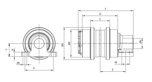 Поддерживающий каток на Komatsu PC75UU.2 фото 6
