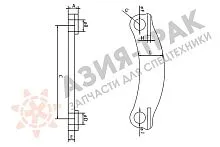 Тяга трапеции (линк) ковша Doosan DH55 Тяга трапеции (линк) ковша Doosan DH55
