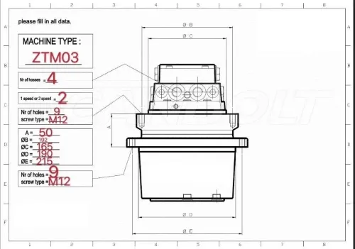 Редуктор хода ZTM-03A Редуктор хода ZTM-03A
