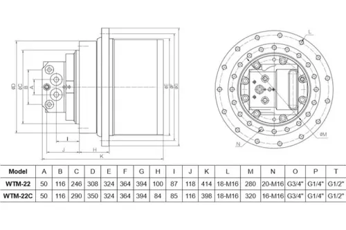 Редуктор хода WTM-22С фото 2