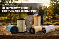 Как часто следует менять фильтры на мини-экскаваторах?
