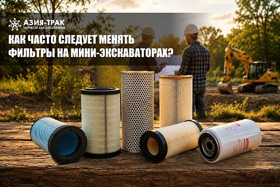 Как часто следует менять фильтры на мини-экскаваторах?