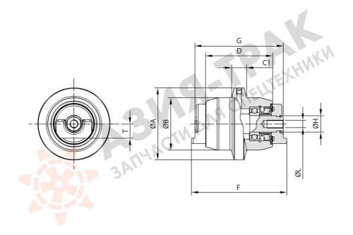 Опорный каток на Takeuchi TB135 фото 3