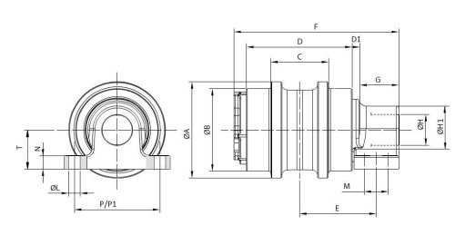 Поддерживающий каток на Sumitomo SH50 фото 2