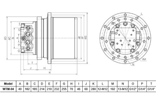 Редуктор хода WTM-04 фото 2 Редуктор хода WTM-04 фото 2