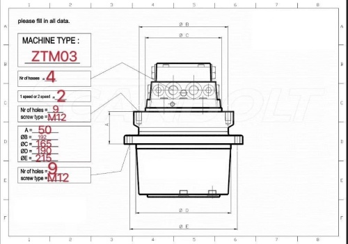 Редуктор хода ZTM-03A Редуктор хода ZTM-03A