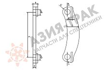 Тяга трапеции (линк) ковша Hanix H35-2 Тяга трапеции (линк) ковша Hanix H35-2