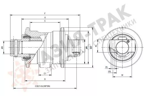 Опорный каток на Yanmar VIO55 фото 3 Опорный каток на Yanmar VIO55 фото 3